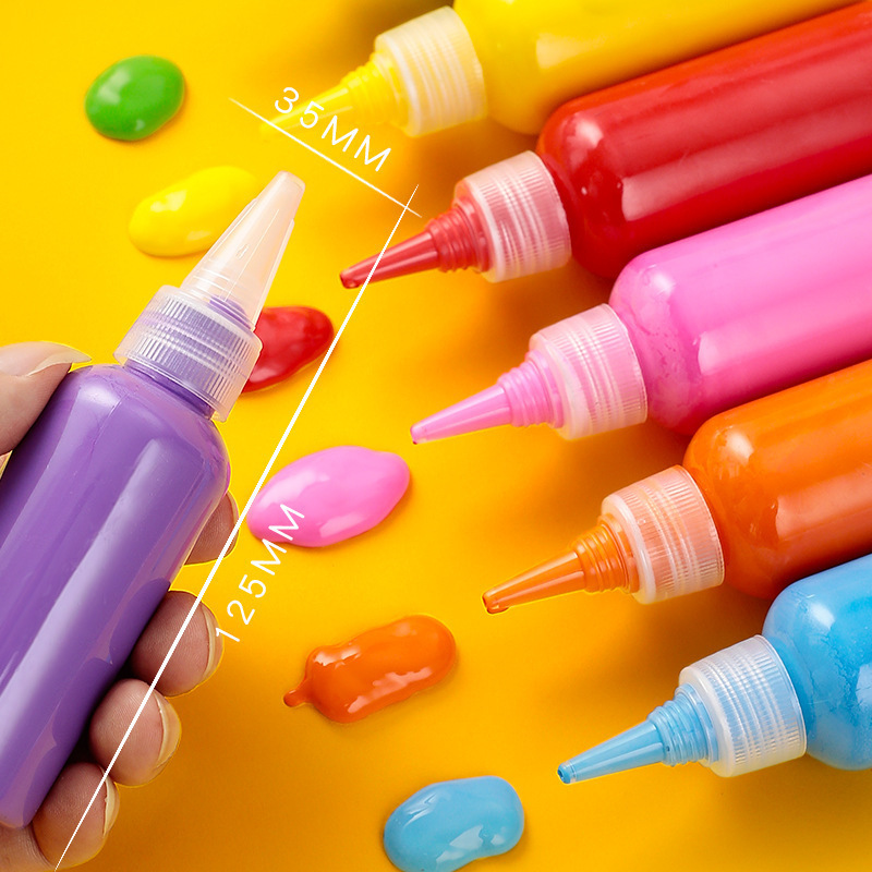 水彩絵の具 60 ミリリットル幼稚園洗えるフィンガーペイント子供 diy 絵画落書き 12 色ガッシュ絵の具バッチ|undefined