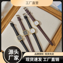 新款韩版潮流简约个性复古原宿风学生男女士石英皮带情侣手表现货