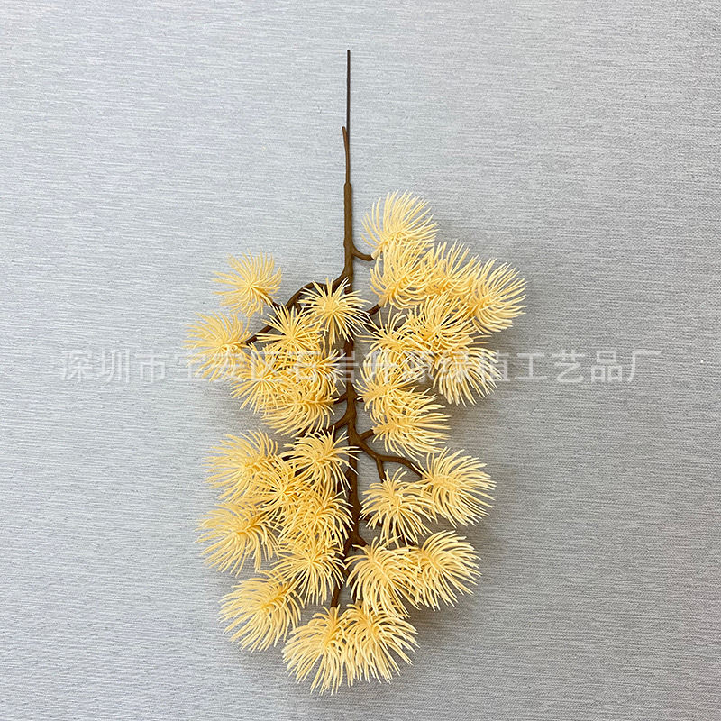 仿真松针松枝叶美人松迎客松树叶崖柏松绿植盆栽中式景观造景配件