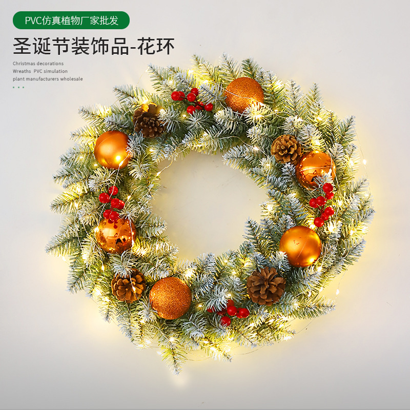 アマゾン起爆クリスマス花輪藤条40/50/60cmクリスマス装飾花輪飾りシーン配置品|undefined