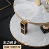 Nordic INS wind natural marble egg cake shelf afternoon tea dessert display platform light luxury double -layer storage tray