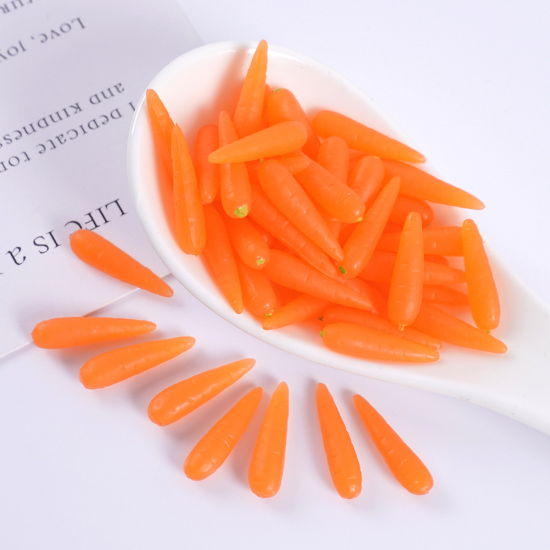 仿真迷你胡萝卜蔬菜模型微缩食玩迷你厨房小萝卜食材过家家玩具|undefined