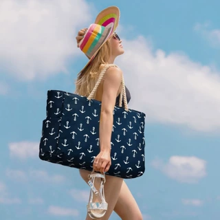 Becokan Beach Bag Large Beach Tote Bag for Women Waterproof
