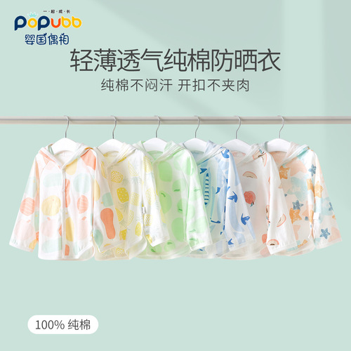Baby Sun Protection Clothes Infant Summer Thin Breathable Jacket Boys Children Air Conditioning Shirt Girls Summer Top Open Shirt