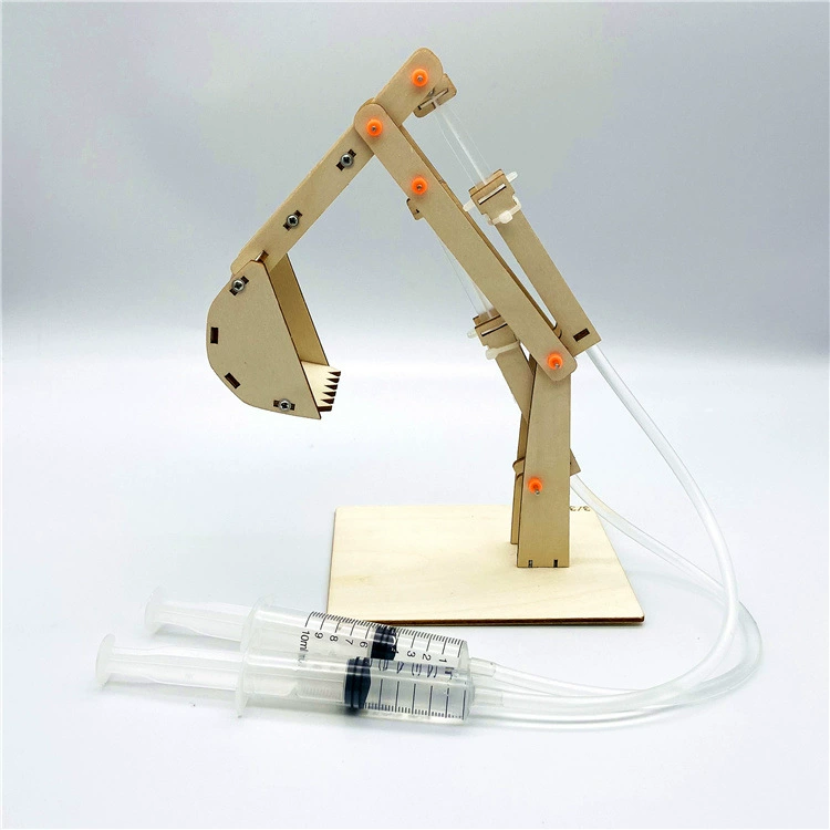 Stem, equipment for experiments for students, toy, hydraulic excavator, science and technology, physics, DIY