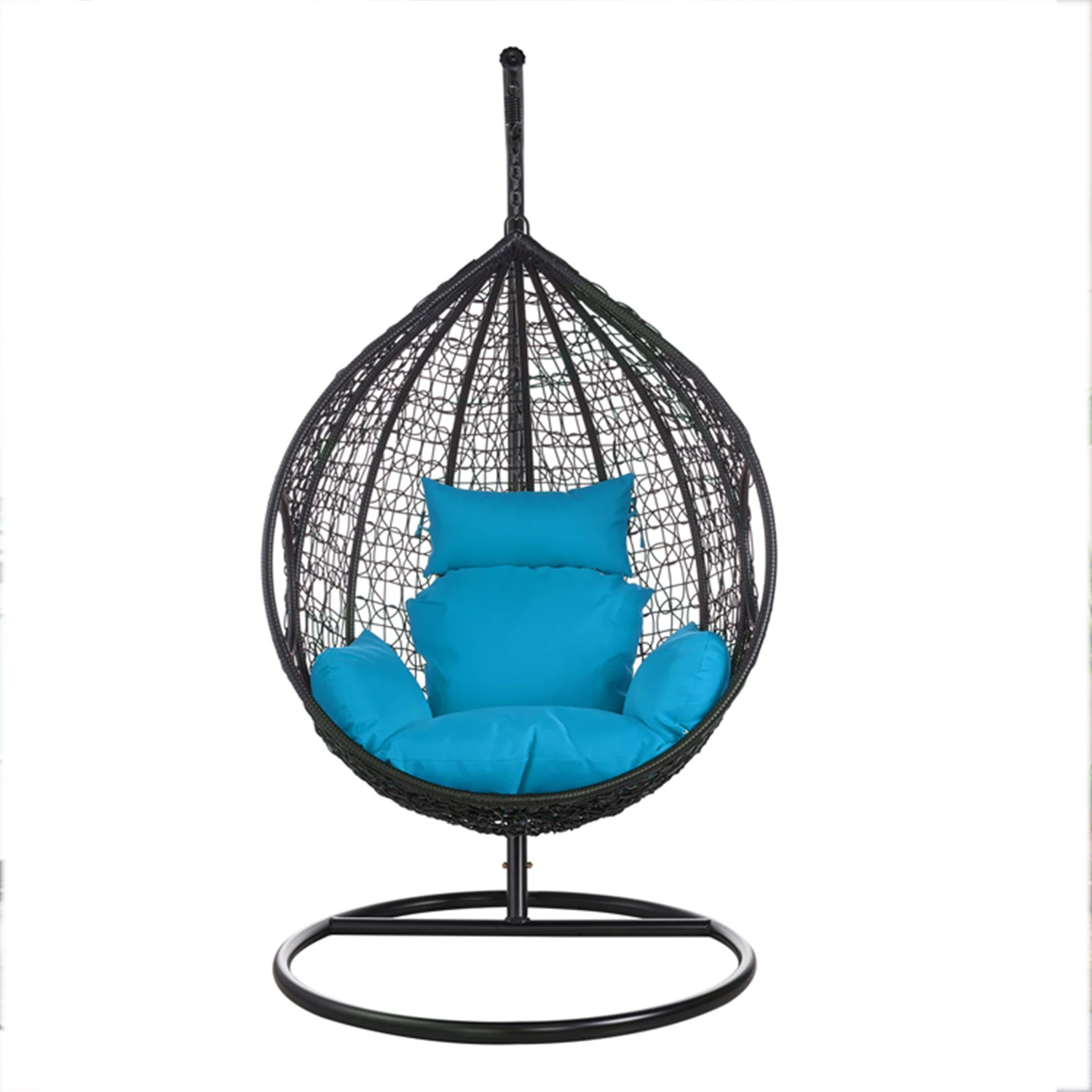 Silla colgante de ratán para una persona, para exteriores, balcón, patio, ocio, acero al carbono, estilo colgante para interiores, moderno