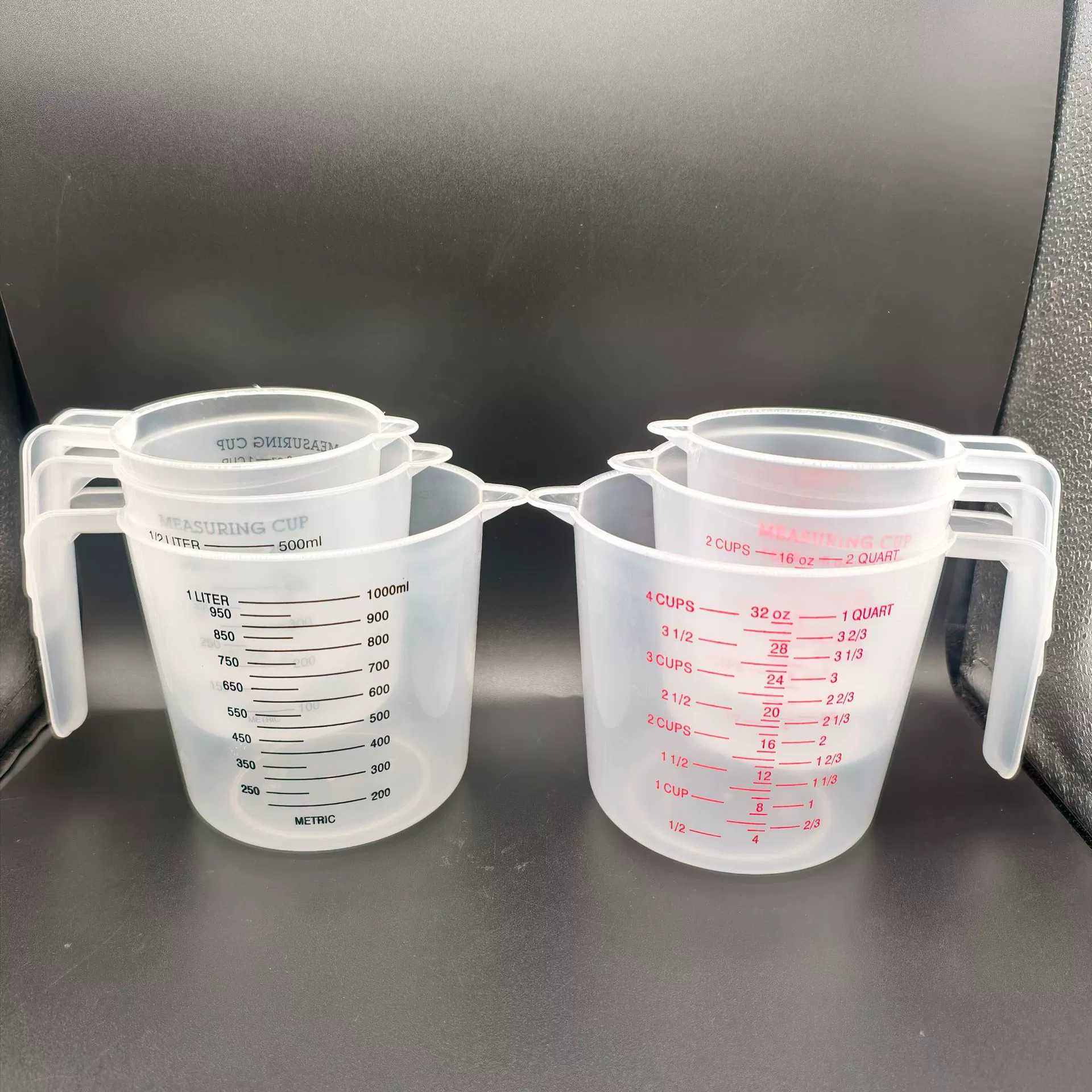 Set, measuring cup, 3 piece set, 250 ml, 500 ml, 1000 ml