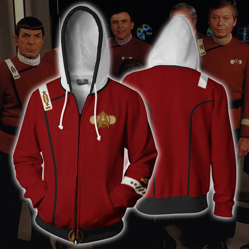 Printed Sweatshirt Star Trek Series 3D Sweatshirt Couple Zipper Sweatshirt Men's and Women's Long-Sleeved Jacket Cross-Border Wholesale