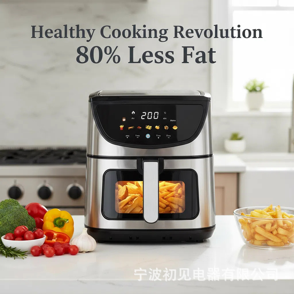 Air Fryer Air Fryer 8 Liters Smart Home Visual Touch Screen Timer Electric Fryer Oil-Free Multi-Function Potato