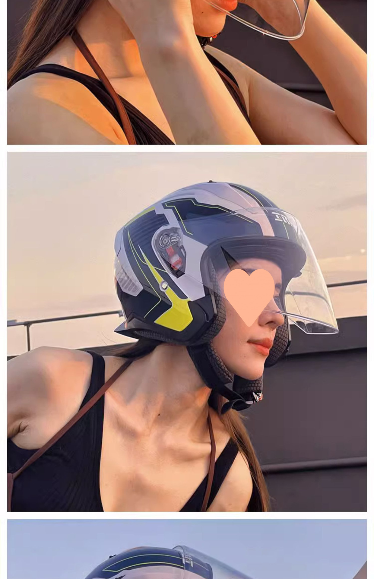 Motorcycle Helmet Men's Half Helmet Winter Bluetooth Full Helmet