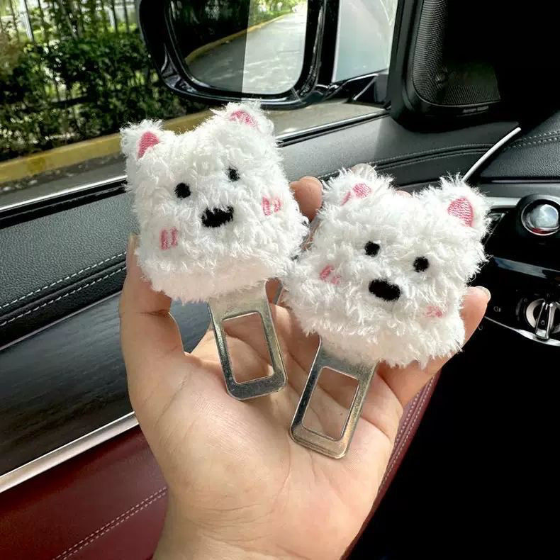 Super cute West Highland car seat belt clip head extension stopper seat belt universal extension buckle
