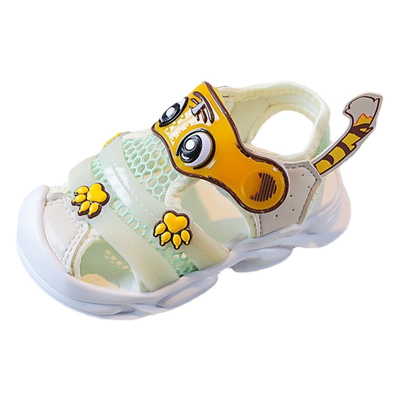 Sandalias de bebé zapatos de hombre y de mujer zapatos de niño de fondo suave zapatos de playa para niños de verano Zapatos de bebé lindo Tigre