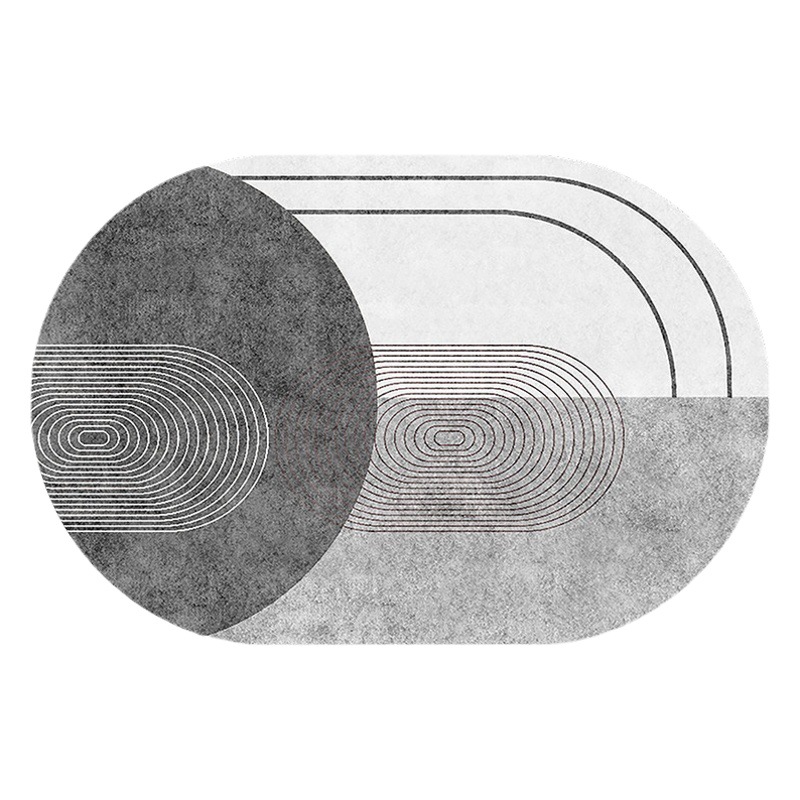 Alfombra Irregular Estilo Wabi-Sabi de Amazon para Sala de Estar y Dormitorio, Alfombra Grande Antideslizante y Absorbente de Agua, Forrada de Felpa, Gruesa y Suave