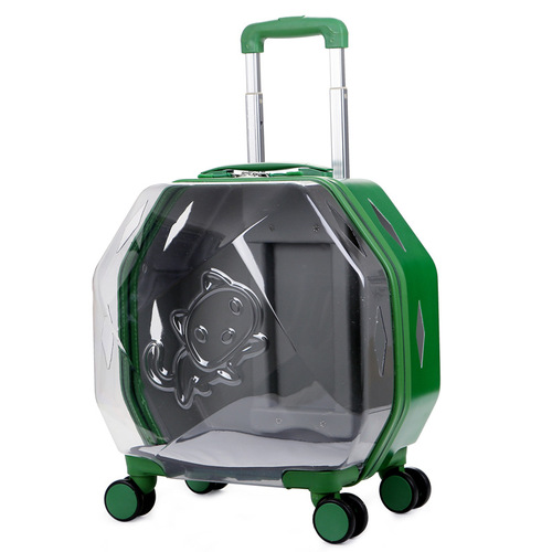 [Strictly Selected Cat Bags] Panoramic Transparent Pet Trolley Case, Cross-Border Cat Suitcase Dropshipping, Dog Airline Case