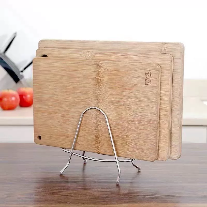 Thickened Stainless Steel Cutting Board & Pot Lid Rack E18, Space-Saving Kitchen Organizer