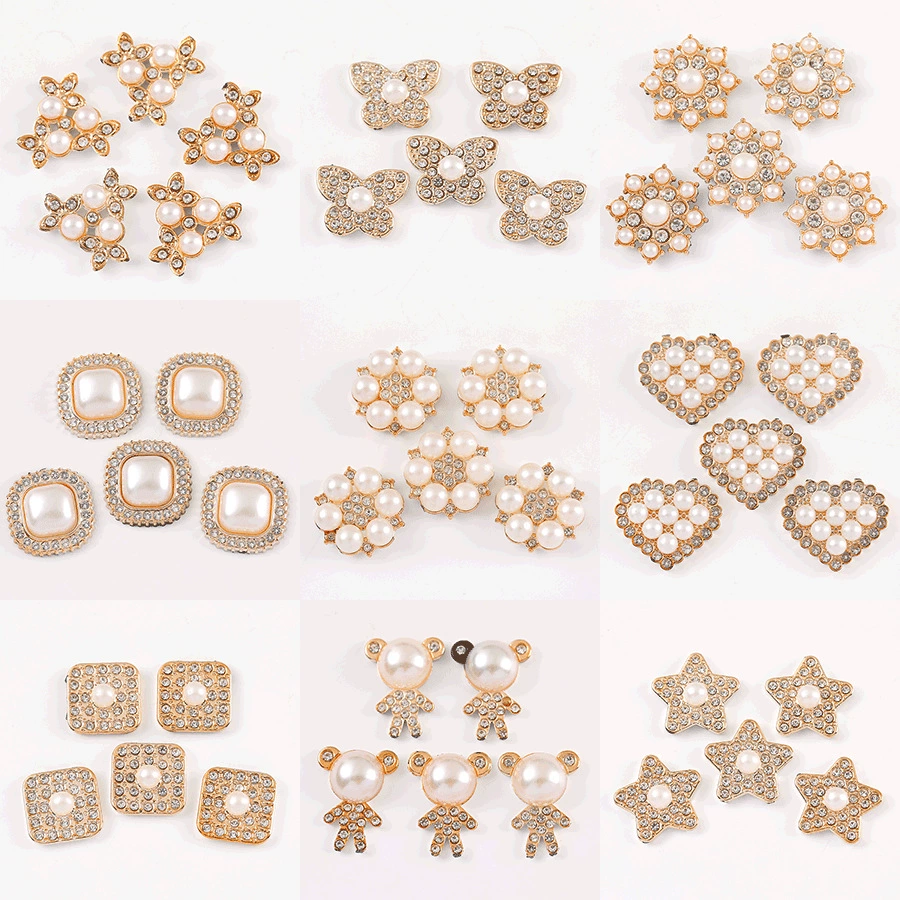 Бабочка пятизвездочный солнечный цветок жемчуг со стразами