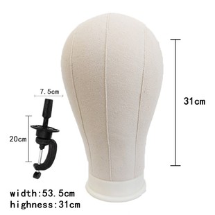 Canvas Head Model Head Cork Canvas Head Model Wig Display Stand Clothed Mannequin Head
