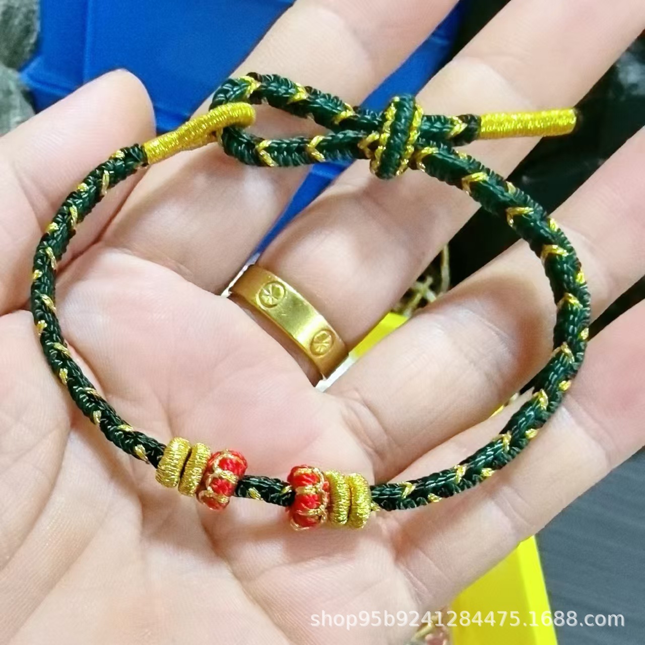 Guardian God Semi-Finished Wearable Beads Red Rope Bracelet for Women and Men DIY Accessories Braided Couple Bracelet Good Luck Zodiac Year