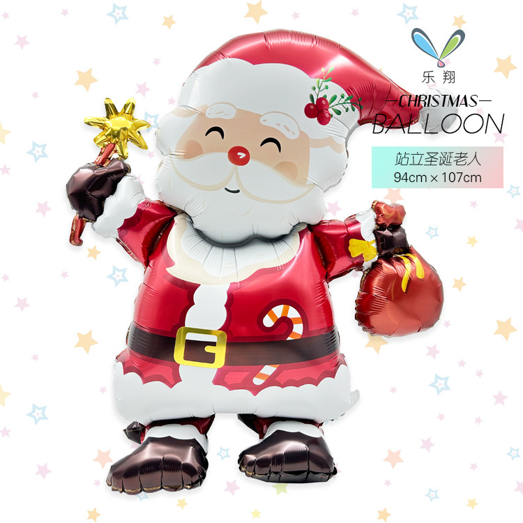 MECRLA クリスマスエルクアルミフィルムバルーン クリスマスイブ サンタクロース 雪だるま パーティーデコレーション|undefined