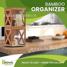 木制多层储物柜带透明抽屉杂物收纳可堆叠家用存储抽屉木质收纳箱