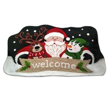 跨境冬季可爱卡通圣诞节客厅卧室装饰垫卫浴吸水防滑易打理脚踏垫