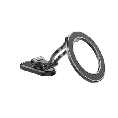 New Zinc Alloy Car Phone Holder with Double-Sided Magnetic Support, Anti-Shake 360° Rotation ° Rotating car phone holder (Car phone holder) - gunmetal-m07