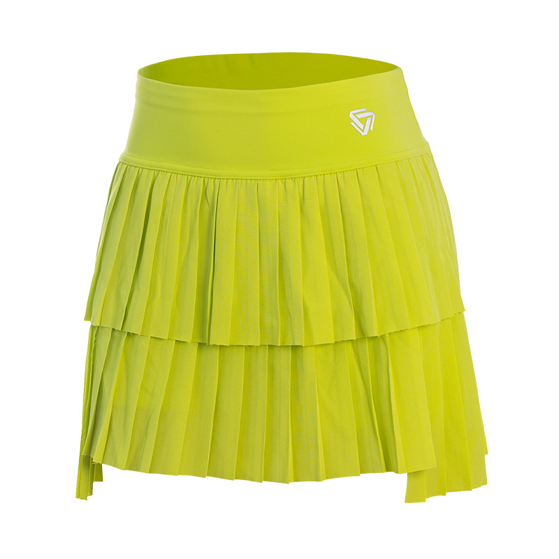 Falsa falda deportiva corta de dos piezas running falda de mitad de verano para mujeres secado rápido blindaje de pantalón de tenis anti-luz transpirable