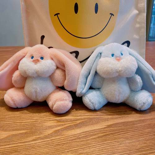 Plush toy rabbit key chain wholesale cartoon doll doll bag pendant cute school bag pendant key chain