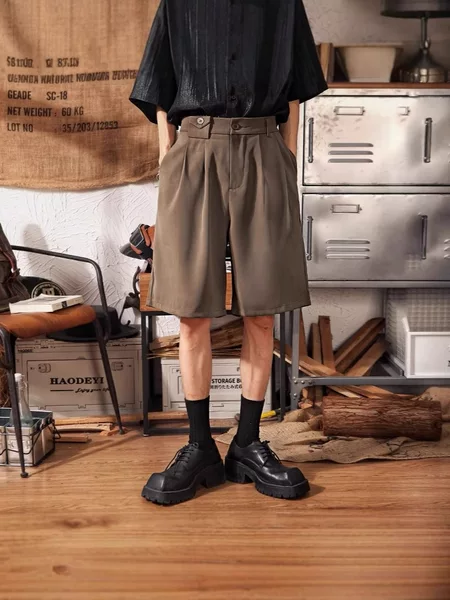 Japanese Style Retro Loose Straight Pants Men's Summer Trendy Trendy Loose All-match Wide-leg Casual Suit