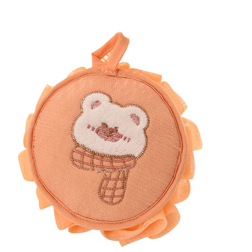 Scarf Bear Large Cartoon Bath Ball, Rich Foam, Soft Massage Ball, Bath Supplies, Non-Dispersing Bath Ball