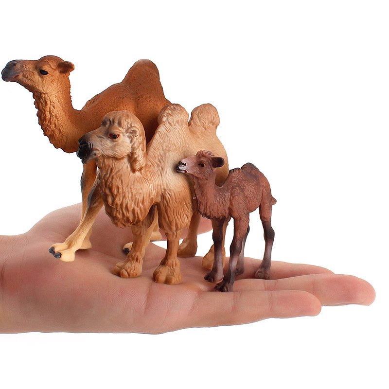 Transfronterizo desierto simulación animal sólido camello modelo decoración desierto animal solo doble pico camello traje de juguete