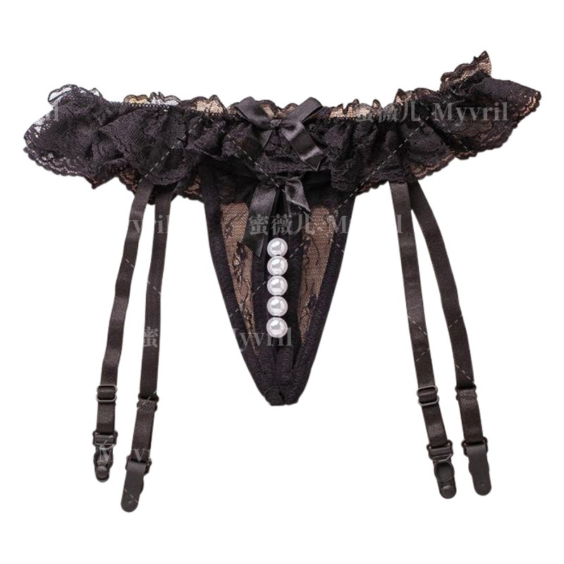 Sexy Garter Belt Pearl Massage Garter Belt Set Lace Open Garter Belt Without Stockings 9934