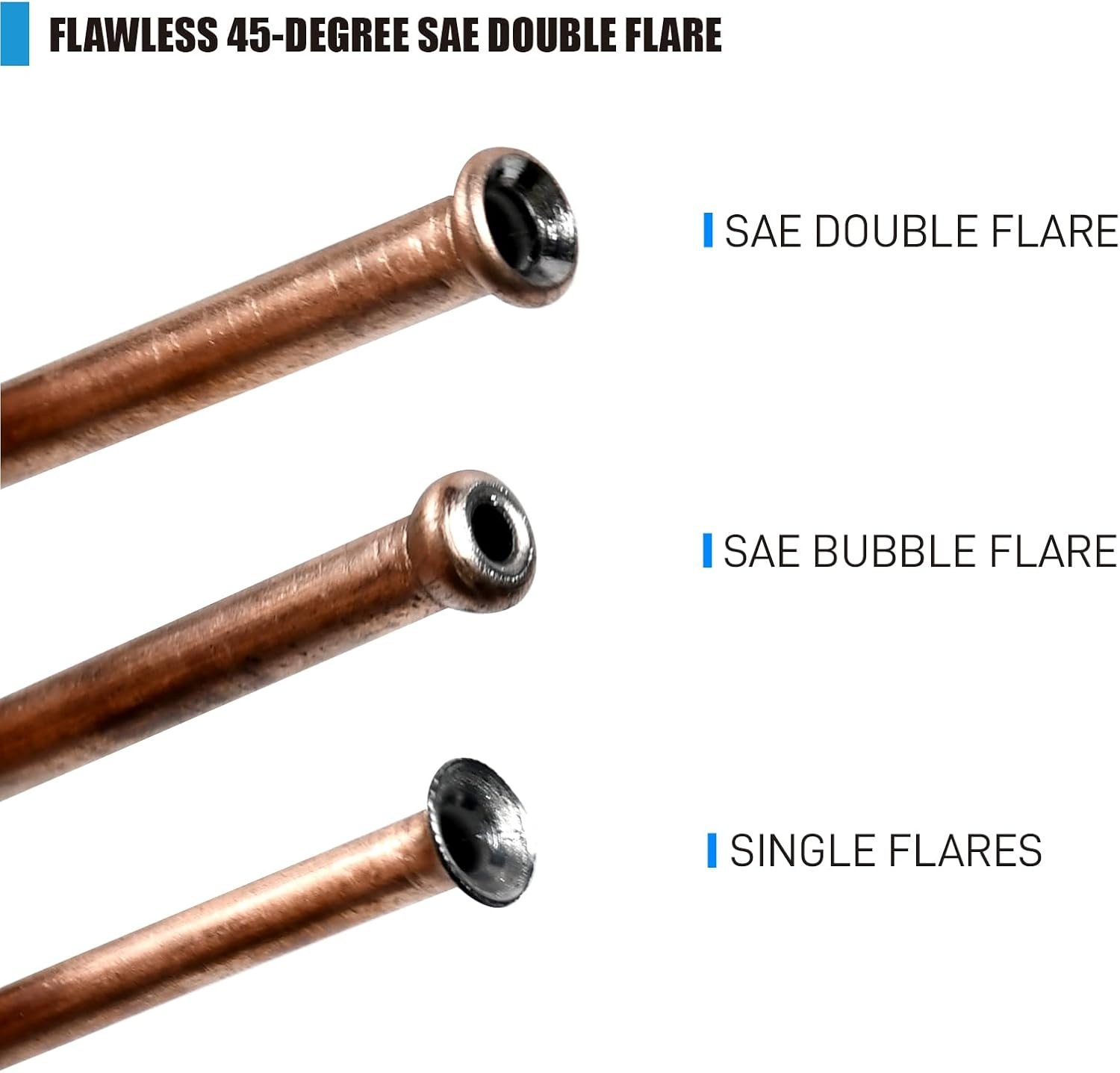 Single and Double-Layer Brake Pipe Flaring Tool, Copper Pipe Flaring Tool, Can Flare 45 Degrees, Air Conditioning Flaring Tool