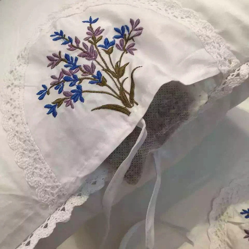 Cotton Exports Lavender Embroidered Pillow Core Pure Cotton Quilted Silk Cervical Health Pillow Washable Cotton Pillow Core Pair