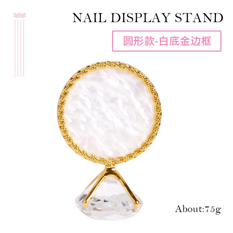 Nuevo Marco de exhibición creativo en forma de corazón borde dorado Cross-border exclusivo diamante Fondo manicura acabado soporte de exhibición pendientes soporte de exhibición