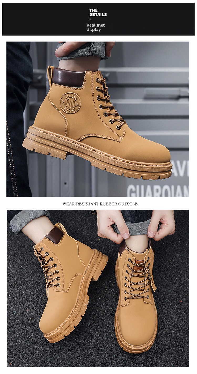 Herren Martin Boots High-top Britischer Stil Mit Dicker Sohle_voghion.com