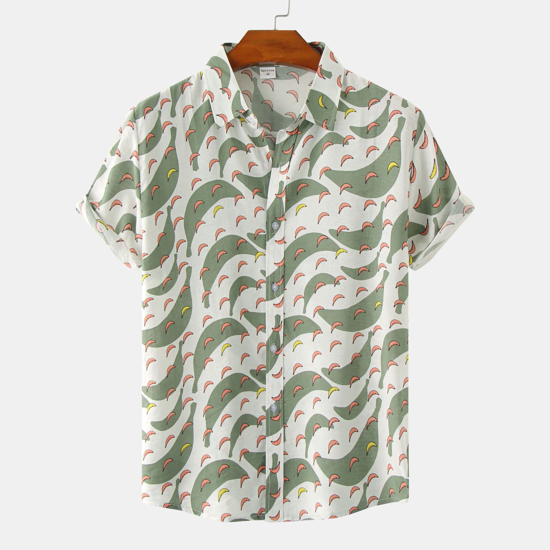 EBay AliExpress 2024 verano floral manga corta Camisa floral hombres tamaño europeo hombres camisa de manga corta hombres al por mayor