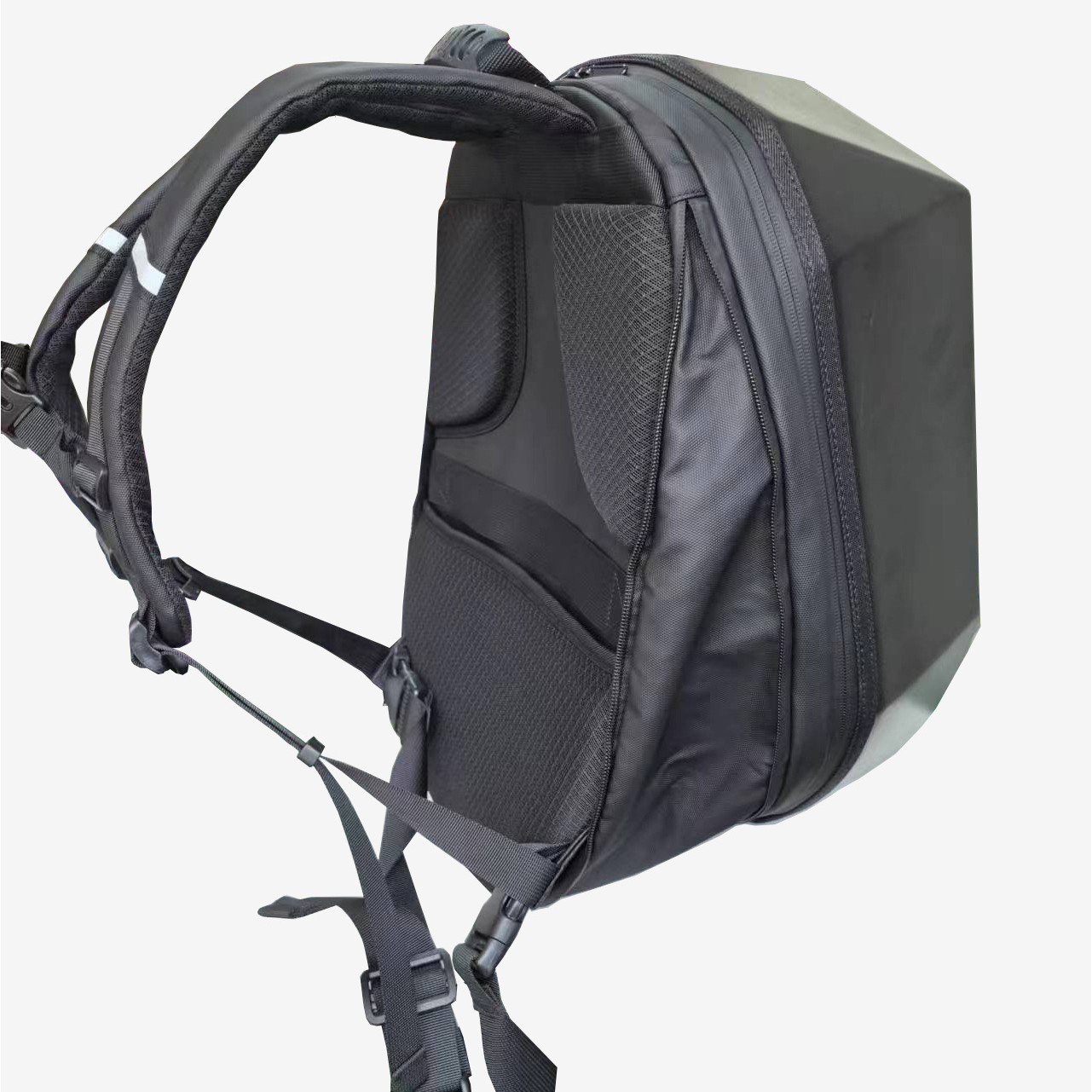 Caja de altavoces LED para montar mochila para motociclistas, material de PC esencial poliéster EVA forro de poliéster gran espacio