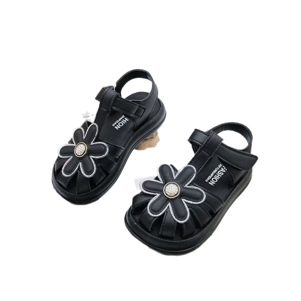 27-31 Tamaño de sandalias para niñas, zapatos de sol para niños, nuevos zapatos de niñas, zapatos de princesa de estilo extranjero