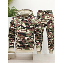O 26880 Camouflage Print Hoodie Pants Set �Բ�ӡ����װ