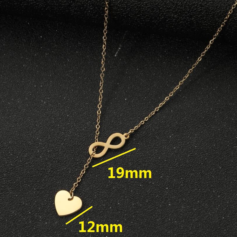 Simple Style Geometric Heart Shape Titanium Steel Necklace 1 Piece