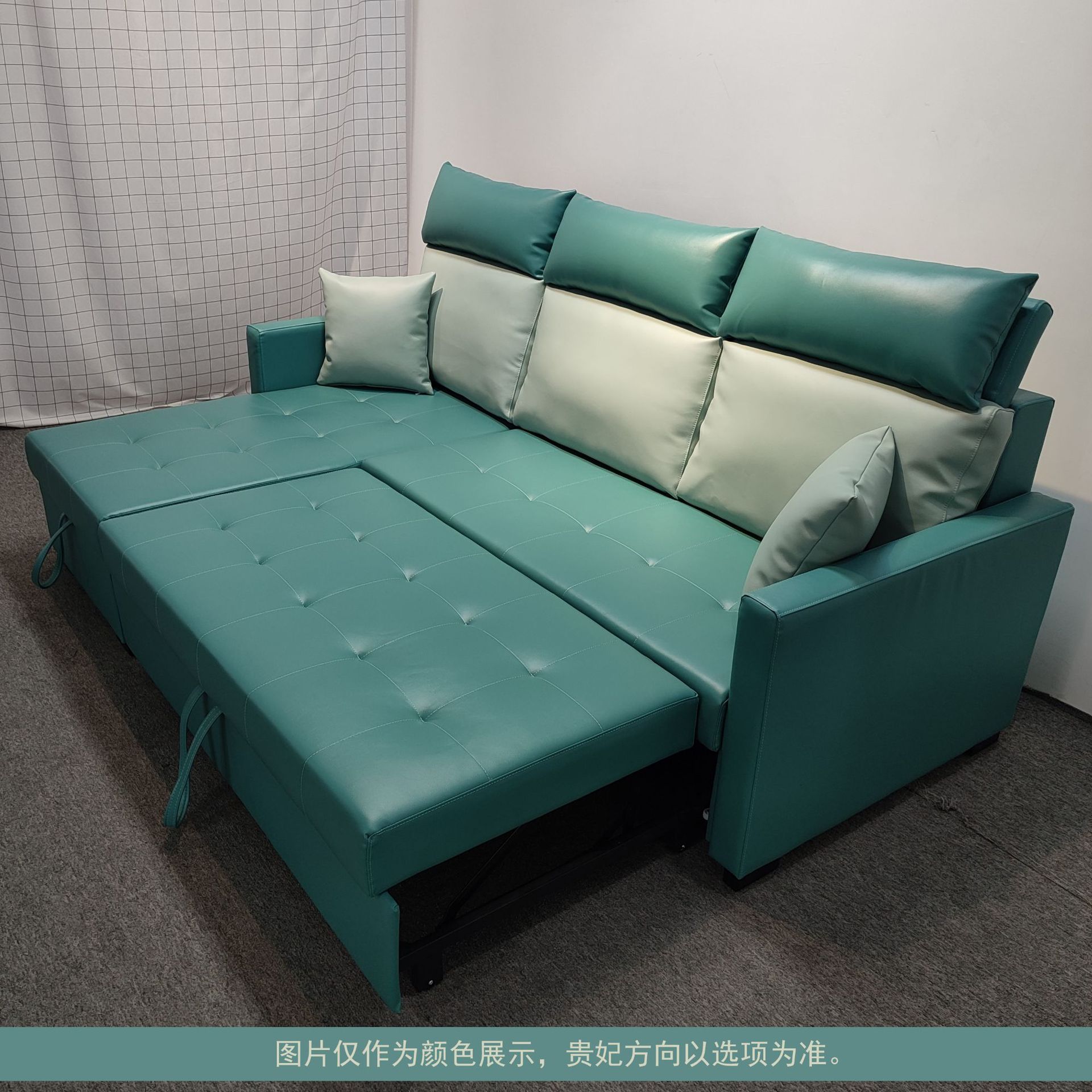 Art de cuero plegable multifuncional doble uso sofá cama dormitorio apartamento pequeño tipo de casa