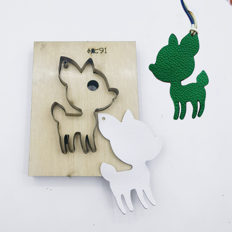 手工皮具刀模 DIY手工刀模 激光刀模小鹿小马小狗挂件刀模C91