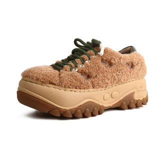 冬季女鞋新款2024爆款加绒百搭真皮毛一体运动厚底休闲鞋板鞋棉鞋