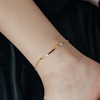 Summer ankle bracelet, brand zirconium, 2022 collection, 750 sample gold, internet celebrity, simple and elegant design, does not fade