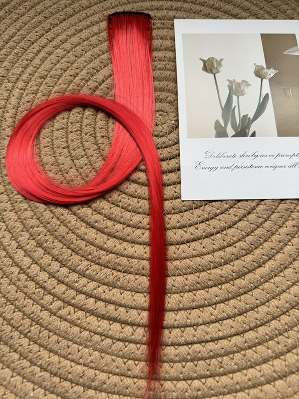 Peruca de color extensión de cabello pieza colgante oreja pieza de teñido de cabello simulado cabello de alta temperatura cabello rizado cabello recto adornamiento de cabello de color