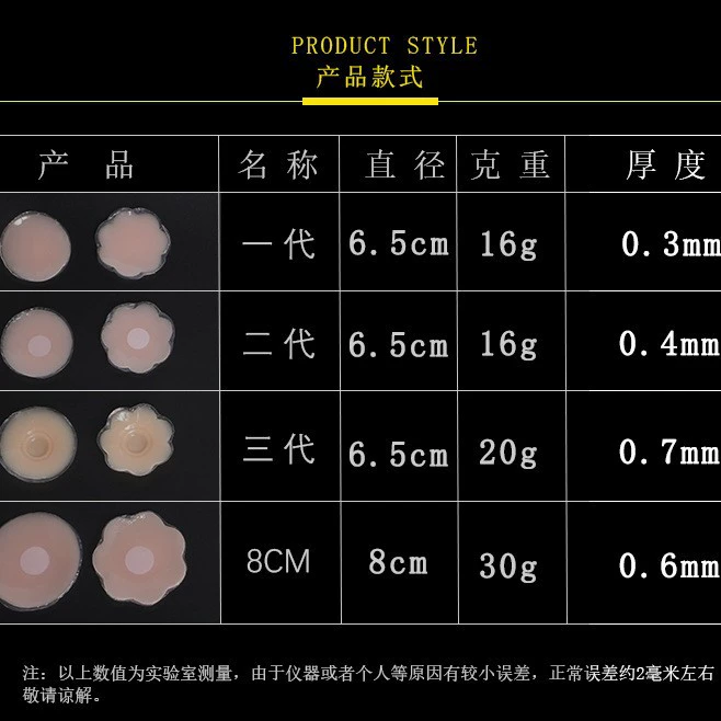 Silicone invisible shockproof protective nipple stickers for nipples