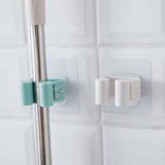 Mop rack multi-functional traceless storage mop hook nail-free bathroom bathroom wall-mounted broom hanger mop clip