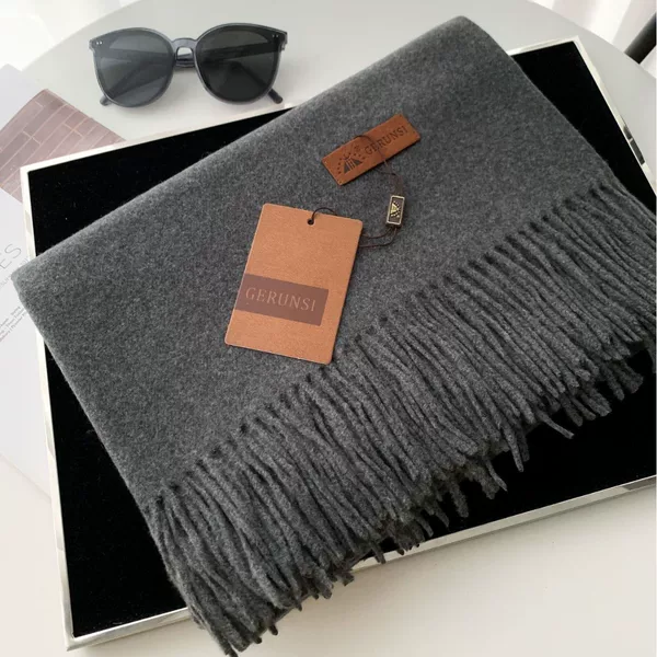 New 300g solid color Gorenzi tassel scarf for women, winter fashion Korean version, thickened and warm imitation cashmere shawl