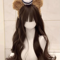 少羅かつらの女性の冷たい茶色のカールは自然に人の髪の柔らかい妹の日系の長いカールを模倣して全体のカバー式を整えます。